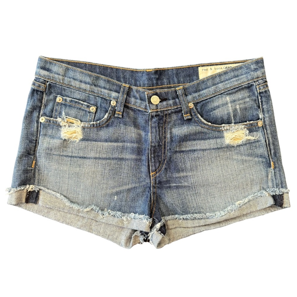 rag & bone Relaxed Fit Cut-off Denim Shorts - Size 27